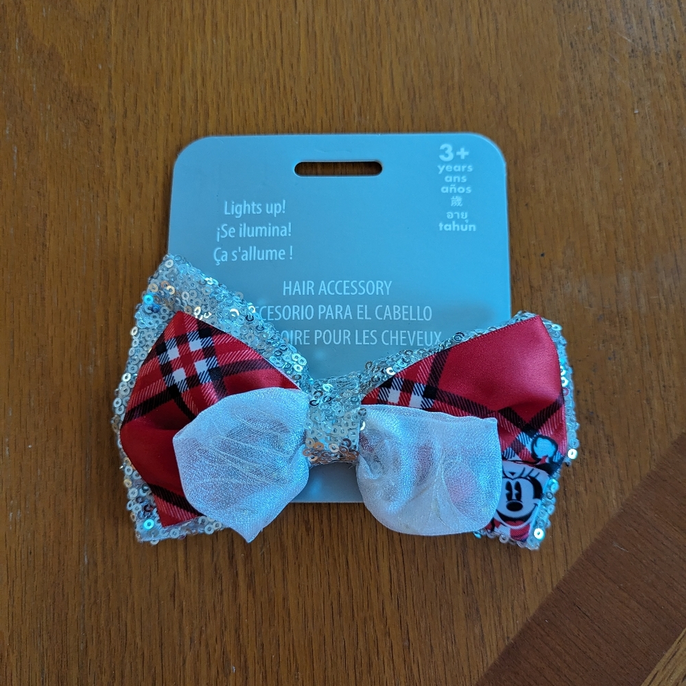 Disney Minnie Mouse Holiday Light-Up Hair Bow